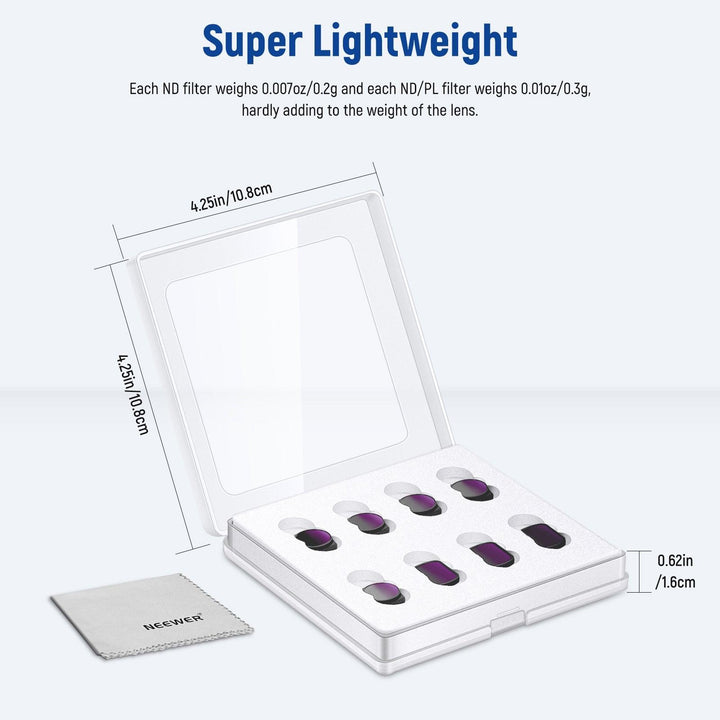 Kit de filtres d'objectif magnétiques NEEWER pour caméra de poche DJI Osmo
