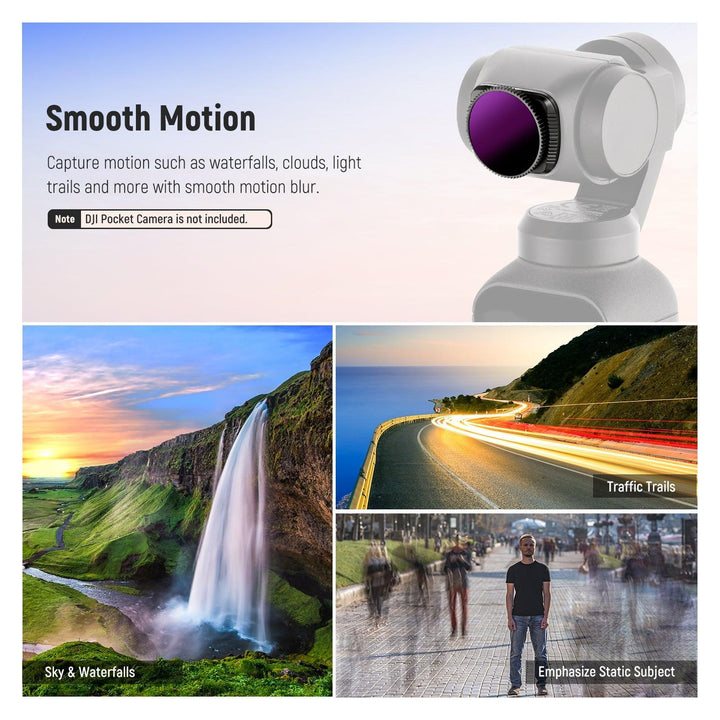 NEEWER Lot de 4 filtres magnétiques ND/PL pour caméra de poche DJI Osmo