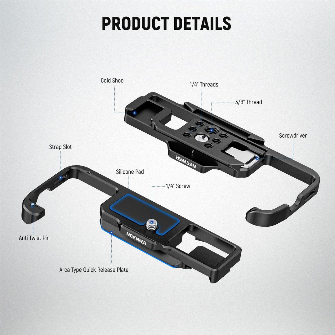 NEEWER CA004B Plaque de base pour appareil photo Sony A7 IV A7R IV A7R V A7S IIIDJI Gimbal