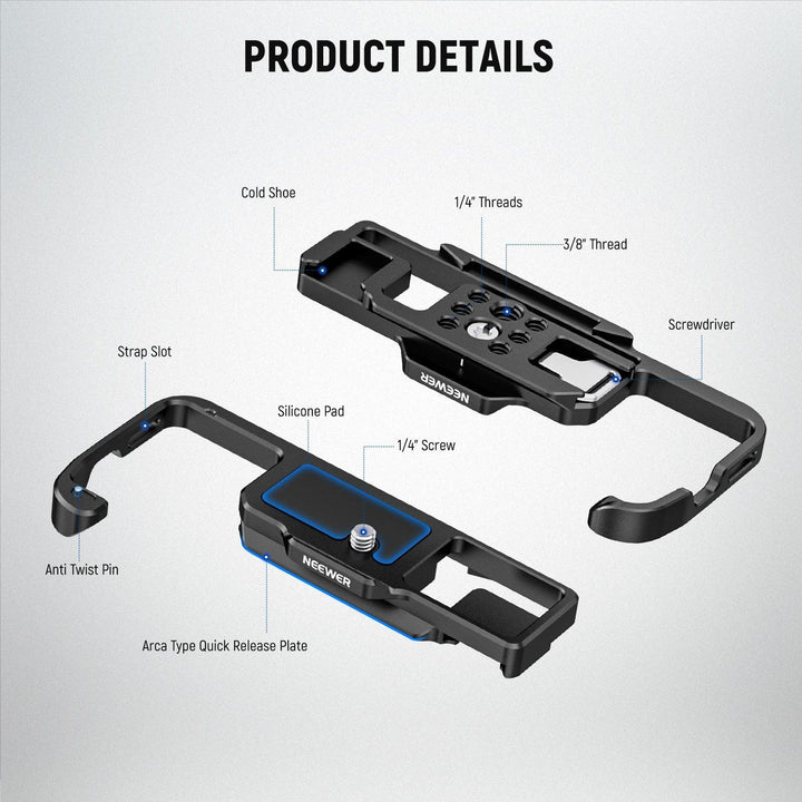 NEEWER CA004B Plaque de base pour appareil photo Sony A7 IV A7R IV A7R V A7S IIIDJI Gimbal