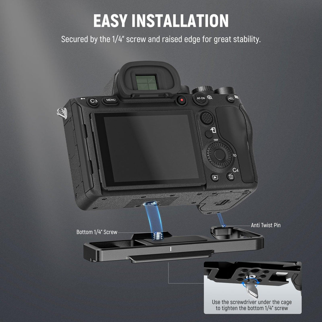 NEEWER CA004B Plaque de base pour appareil photo Sony A7 IV A7R IV A7R V A7S IIIDJI Gimbal