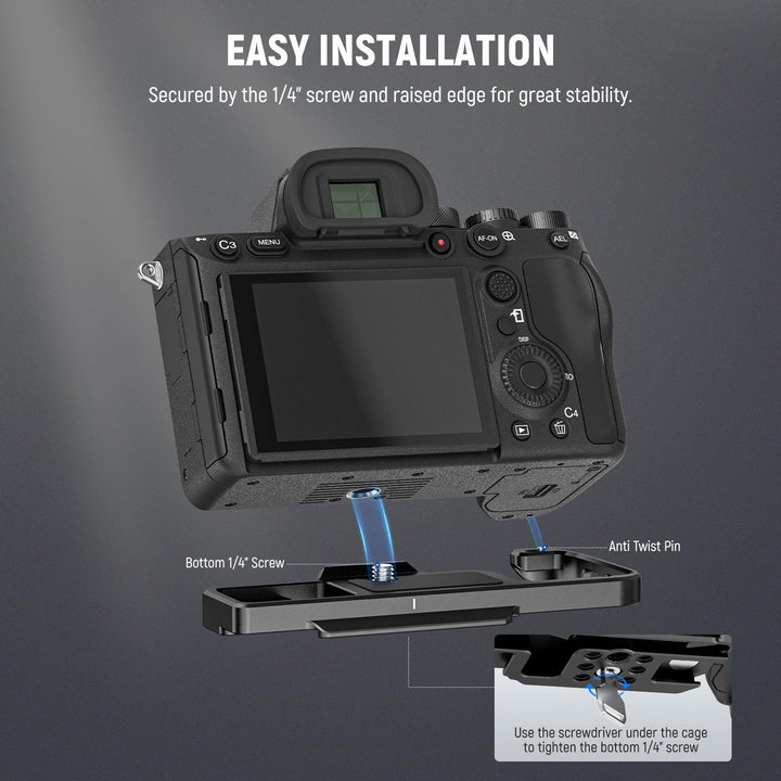 NEEWER CA004B Plaque de base pour appareil photo Sony A7 IV A7R IV A7R V A7S IIIDJI Gimbal