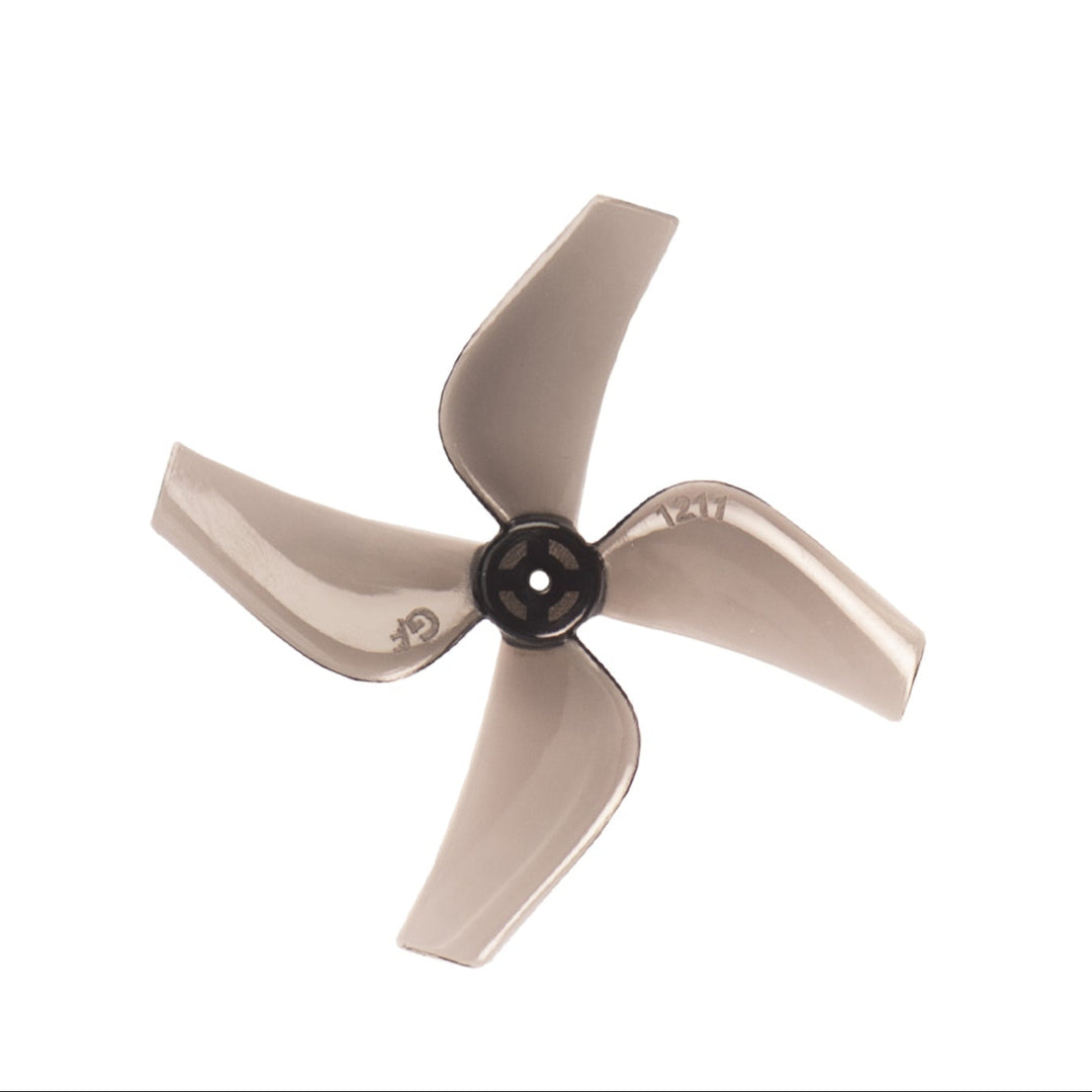 Gemfan 31mm 1211-4 Quad Blade Micro/Whoop Propeller for 0.8mm Shaft - Clear Black