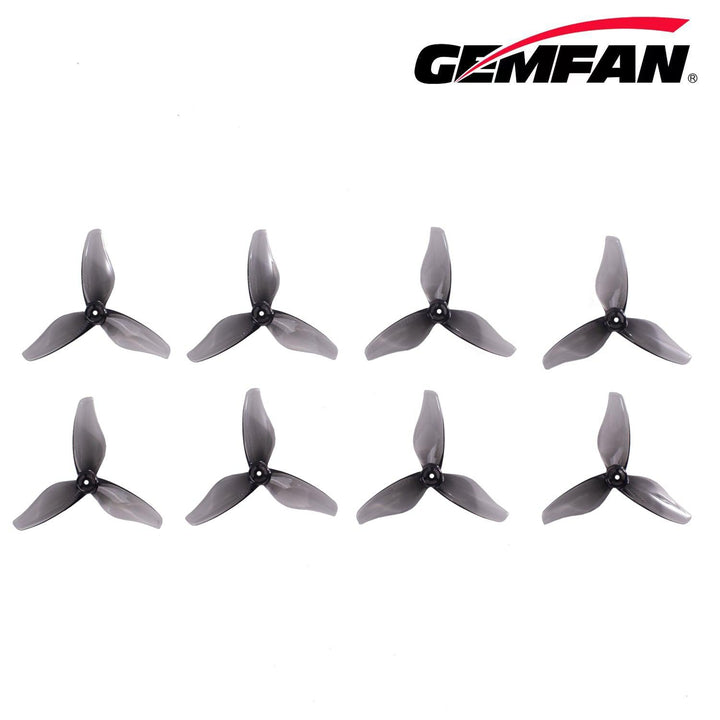 Gemfan Hurricane 2023S-3 / 2" Tri-Blade Micro/Whoop FPV Drone Props for 1.5mm Single-hole Shaft (8 Pack) - Choose Color
