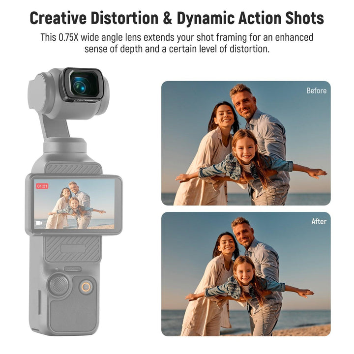 Objectif grand angle NEEWER LS-45 0,75X pour DJI OSMO Pocket 3