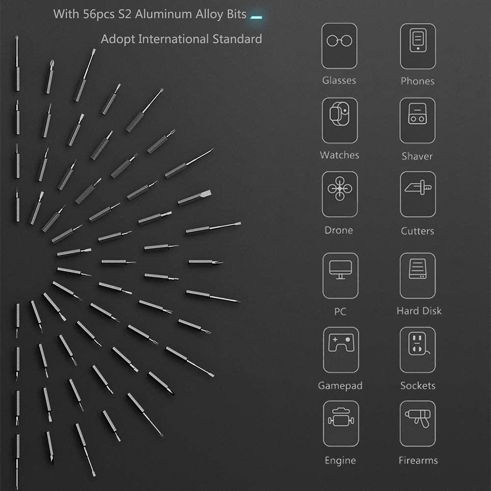 Ensemble de tournevis électriques sans fil à double mode Xiaomi Wowstick 1F+ 69 pièces