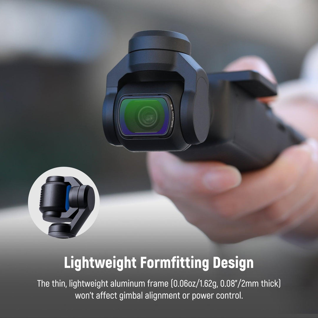 NEEWER FL-42 Lot de 4 filtres magnétiques ND et diffusion noire 1/4 pour DJI OSMO Pocket 3