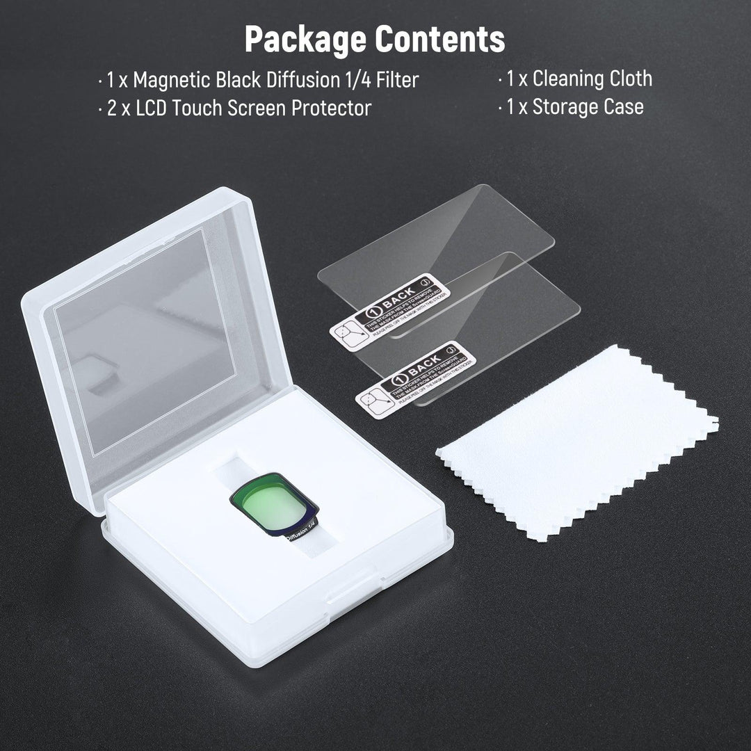 Filtre de diffusion magnétique noir NEEWER FL-47 1/4 pour DJI OSMO Pocket 3