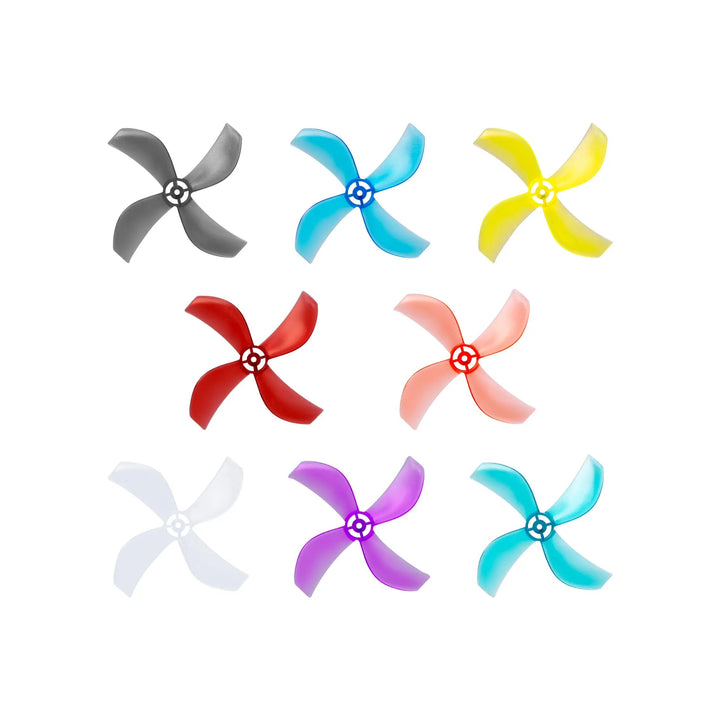 NewBeeDrone Azi 1212-4 / 1,2" Quad-Blade Micro/Whoop FPV Drone Hélices pour arbre de 1 mm (Pack de 8) - Choisissez la couleur
