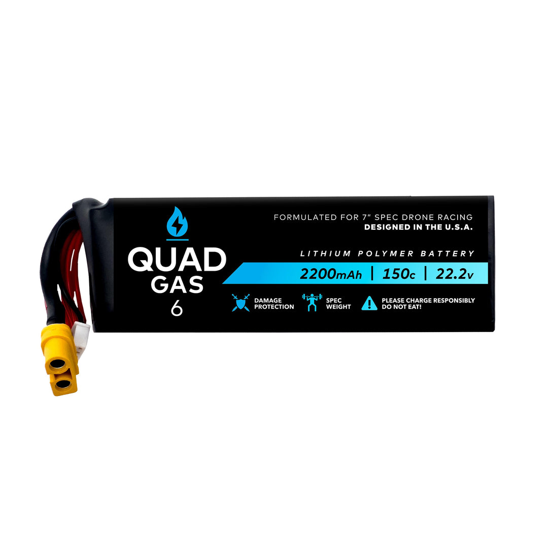 Batería de carreras WREKD® Quad Gas 6S 2200mAh Spec (1 unidad)