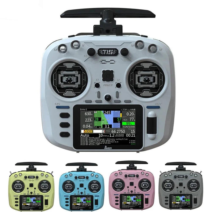 Émetteur radio Jumper T15 ELRS 2,4 GHz avec écran tactile 3,5" + cardans Hall - Choisissez la couleur