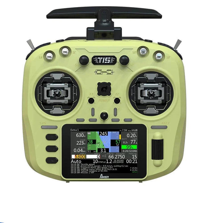 Émetteur radio Jumper T15 ELRS 2,4 GHz avec écran tactile 3,5" + cardans Hall - Choisissez la couleur