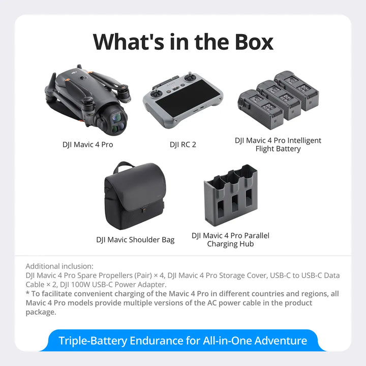 DJI Mavic 4 Pro Drone Fly More Combo w/ RC 2 Remote Controller