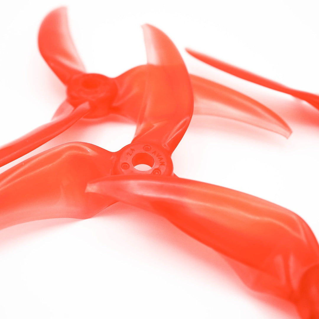 Hélices de rechange pour drone FPV à trois pales Emax Avan Scimitar 4024-3/4" (lot de 4) - Rouge