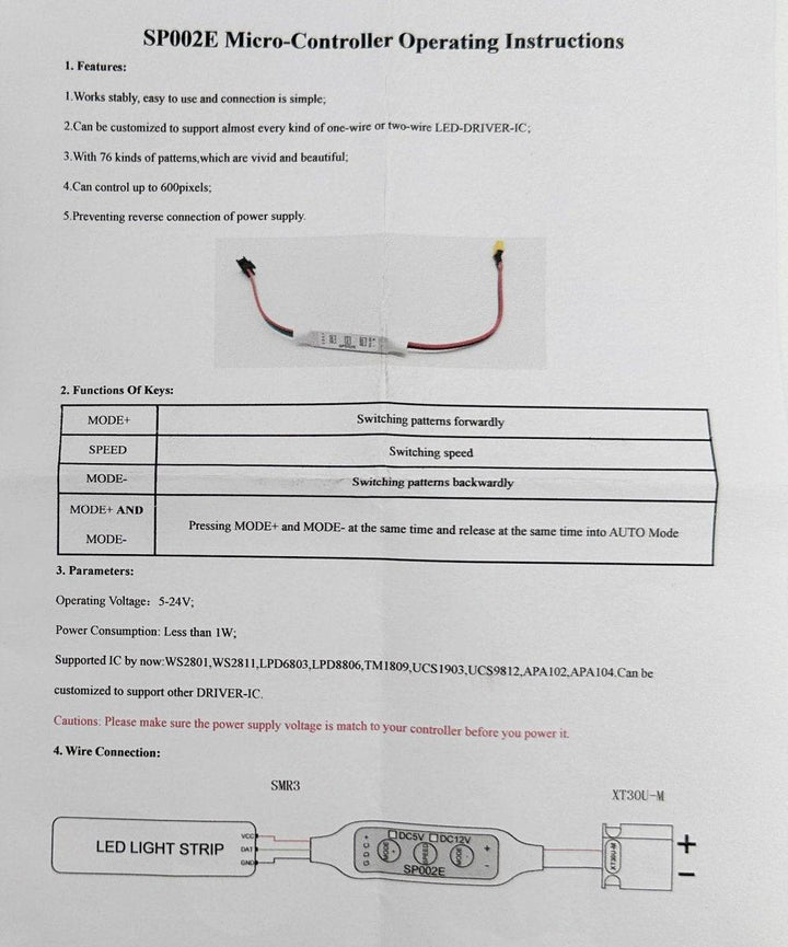 SP002E LED Controller at WREKD Co.