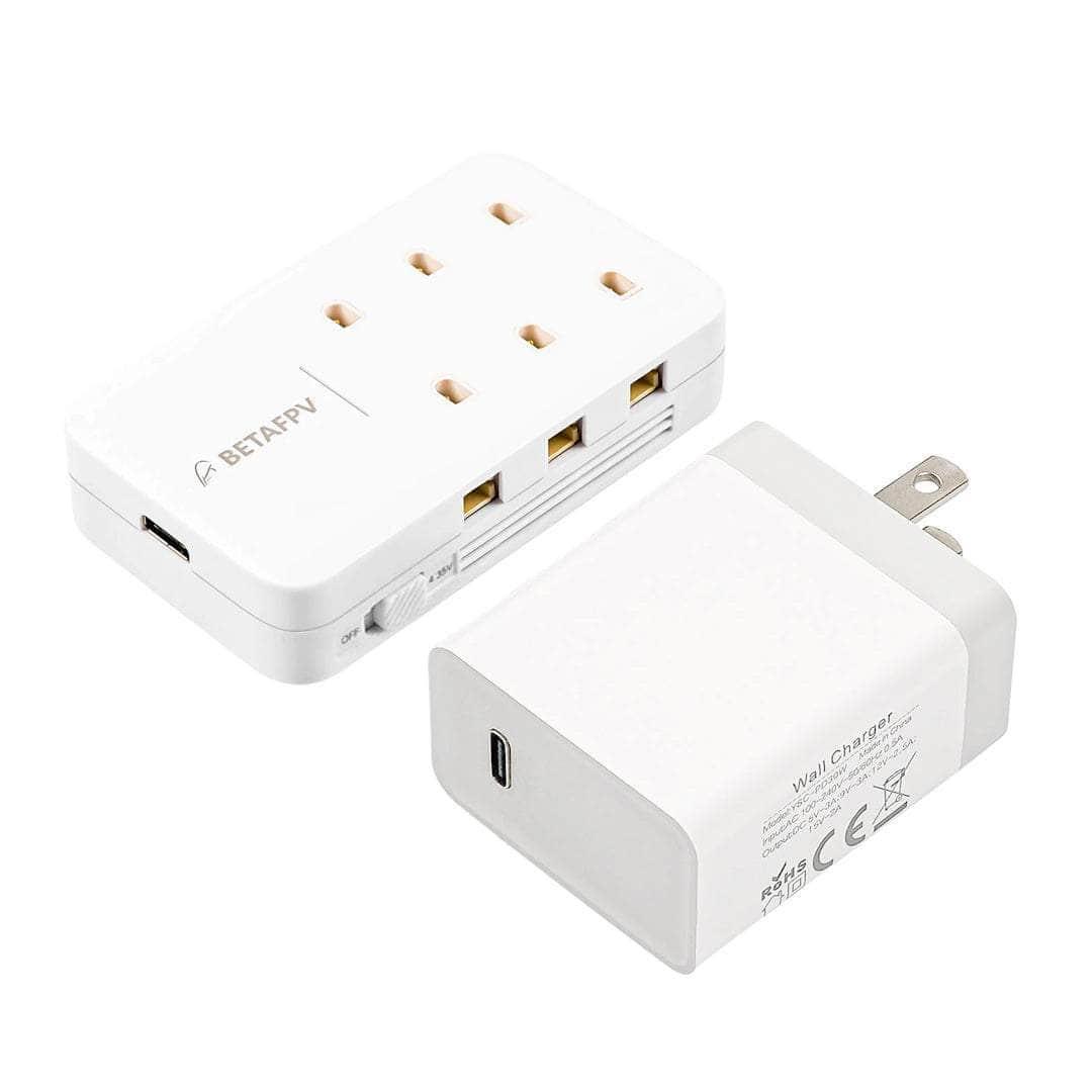 BetaFPV 6 Port 1S LiPo/LiHV Charger for BT2.0 & PH2.0 - Choose With or Without AC Adapter at WREKD Co.