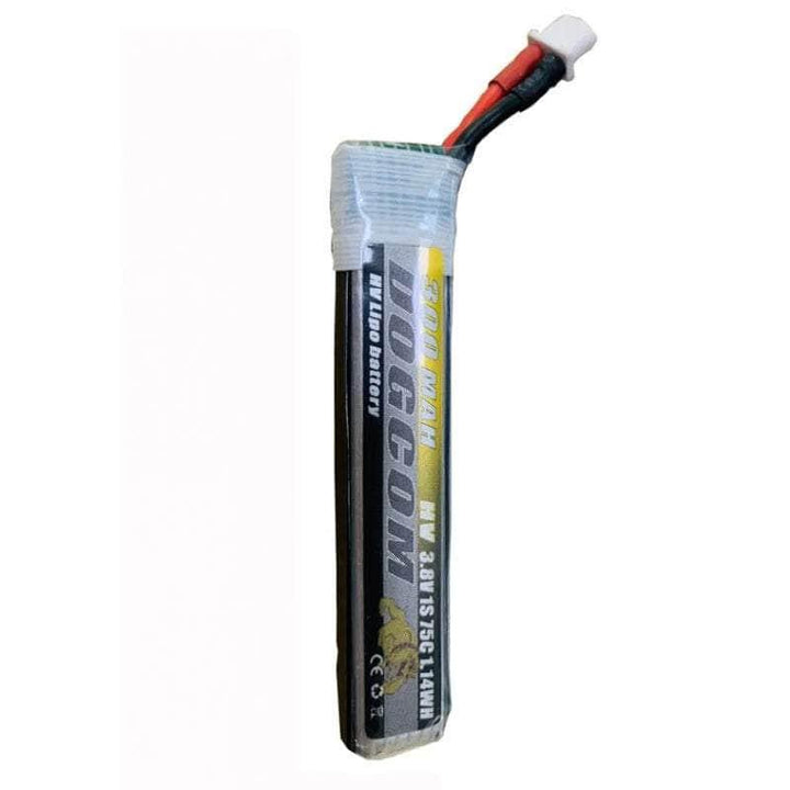 DogCom 3.8V 1S 300mAh 75C LiHV Battery w/ Cabled - BT2.0 at WREKD Co.