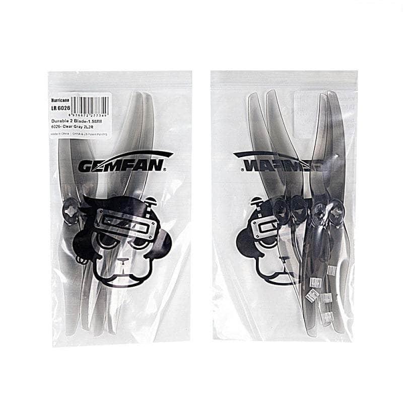 Gemfan Hurricane LR 6026-2 Bi-Blade 6" Prop 4 Pack (5mm) - Choose Your Color at WREKD Co.