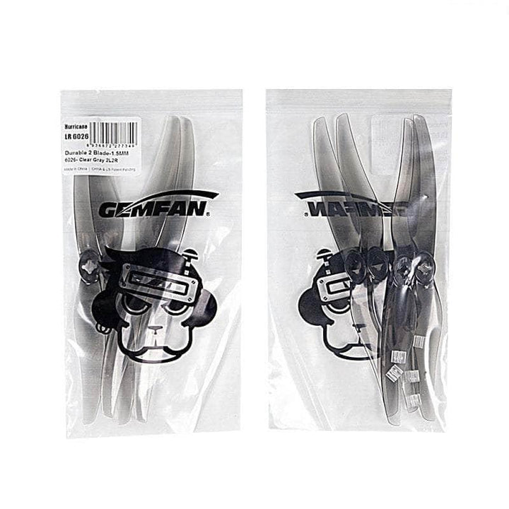 Gemfan Hurricane LR 6026-2 Bi-Blade 6" Prop 4 Pack (5mm) - Choose Your Color at WREKD Co.