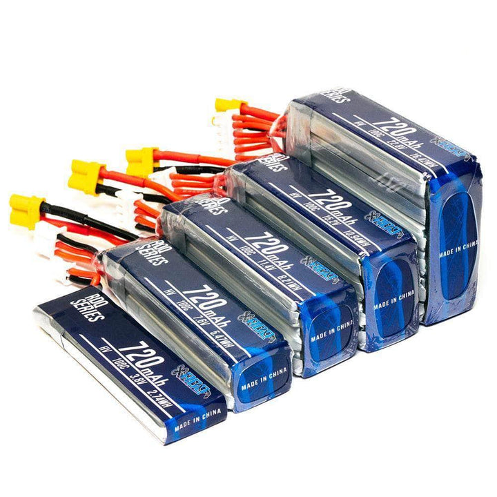 RDQ Series 7.6V 2S 720mAh 100C LiHV Whoop/Micro Battery - XT30 at WREKD Co.