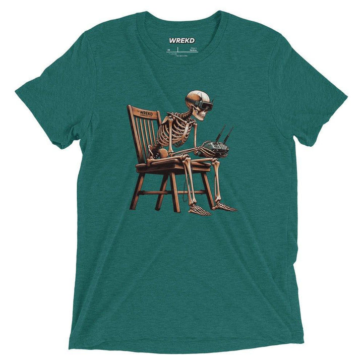 Skeleton FPV Tri-Blend Vintage Fitted Tee at WREKD Co.