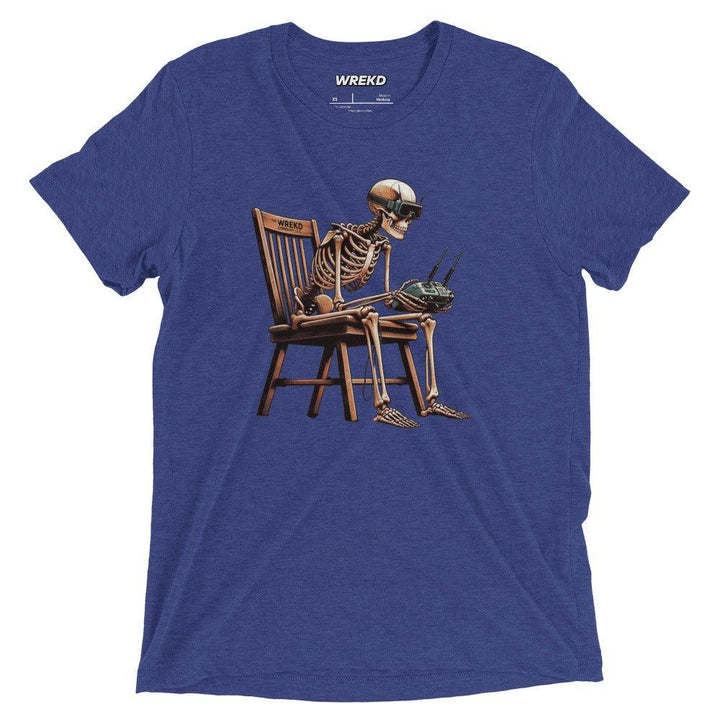 Skeleton FPV Tri-Blend Vintage Fitted Tee at WREKD Co.