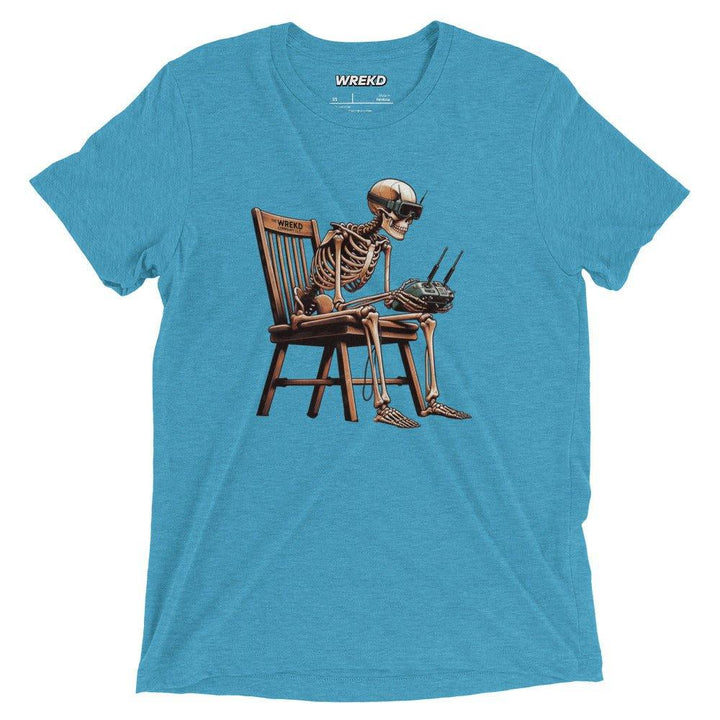 Skeleton FPV Tri-Blend Vintage Fitted Tee at WREKD Co.