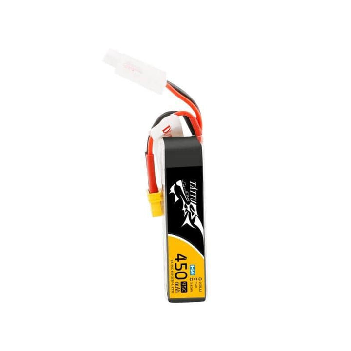 Tattu 7.6V 2S 450mAh 95C LiHV Micro Battery (Long Type) - XT30 at WREKD Co.