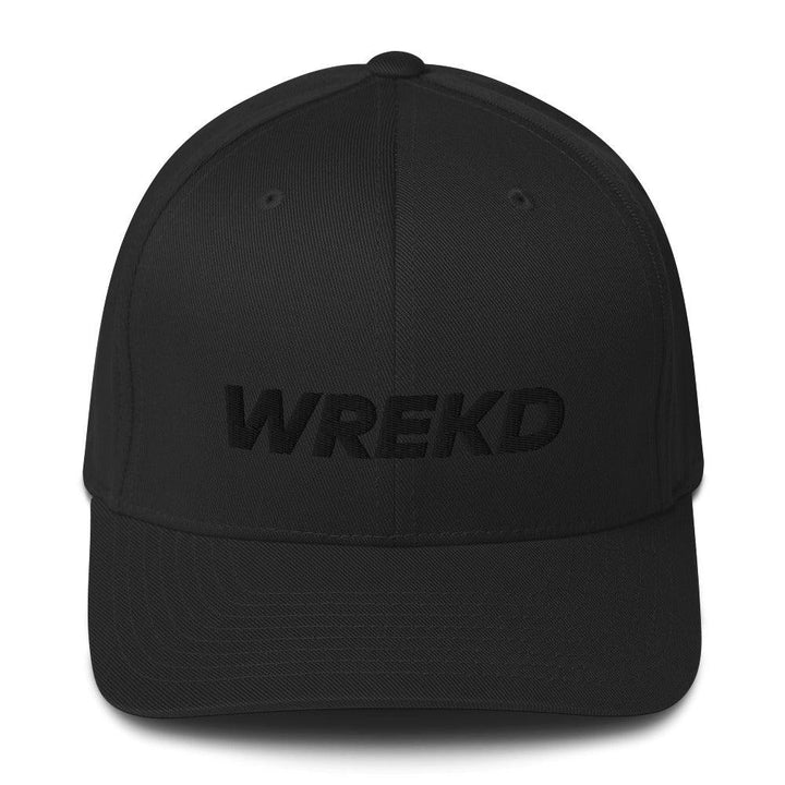 WREKD Black on Black 3D Embroidered Structured Twill Cap at WREKD Co.