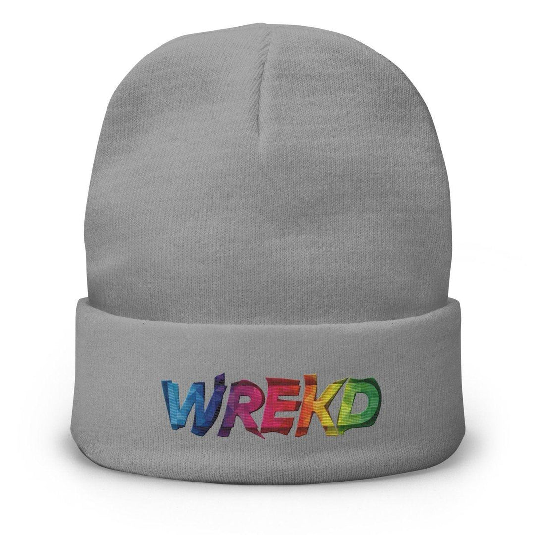 WREKD Colorful Embroidered Beanie at WREKD Co.