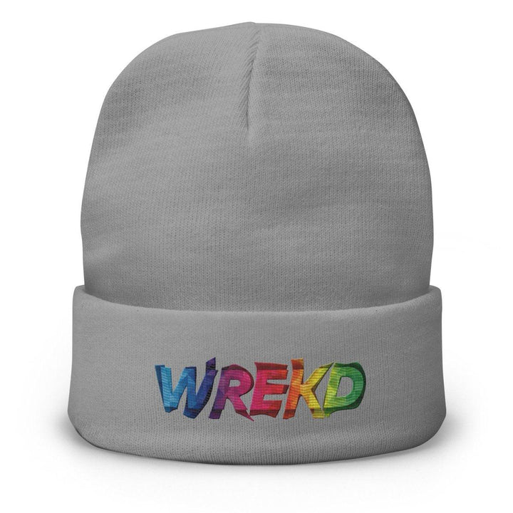WREKD Colorful Embroidered Beanie at WREKD Co.