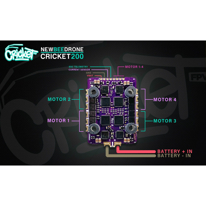 NewBeeDrone Cricket200 Stack (ESC+FC)