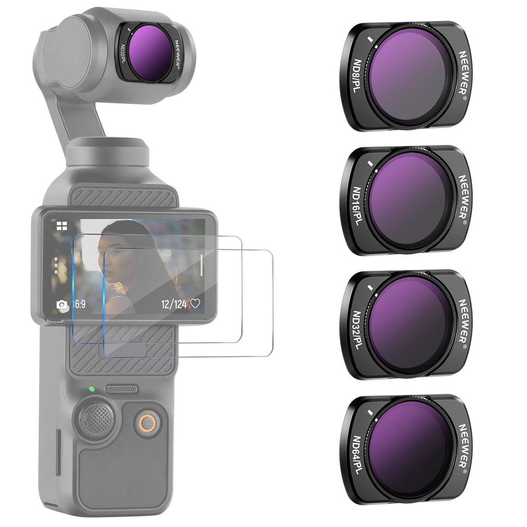 Juego de 4 filtros magnéticos ND/CPL de NEEWER para DJI OSMO Pocket 3 