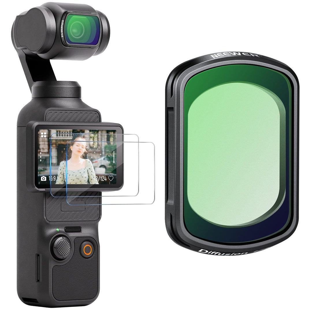 Filtro difusor magnético negro NEEWER FL-47 de 1/4" para DJI OSMO Pocket 3 