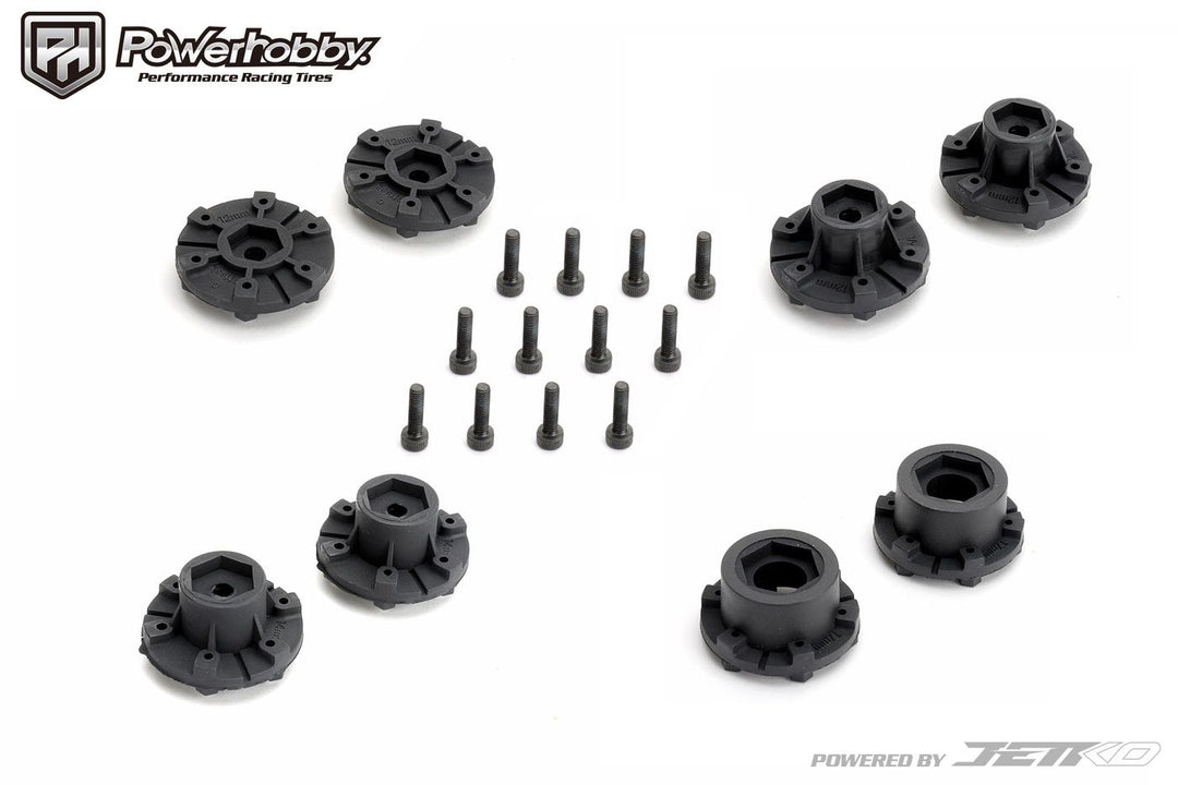 Powerhobby 1/10 2.8 MT Rockform Belted Tires (2) with Removable Hex Wheels