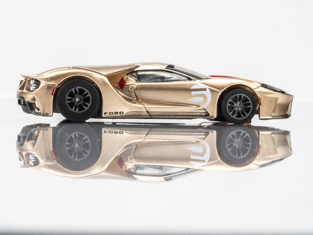 AFX 22061 Ford GT Heritage #5 Gold Mega G+ MG+ HO scale slot Car MegaG