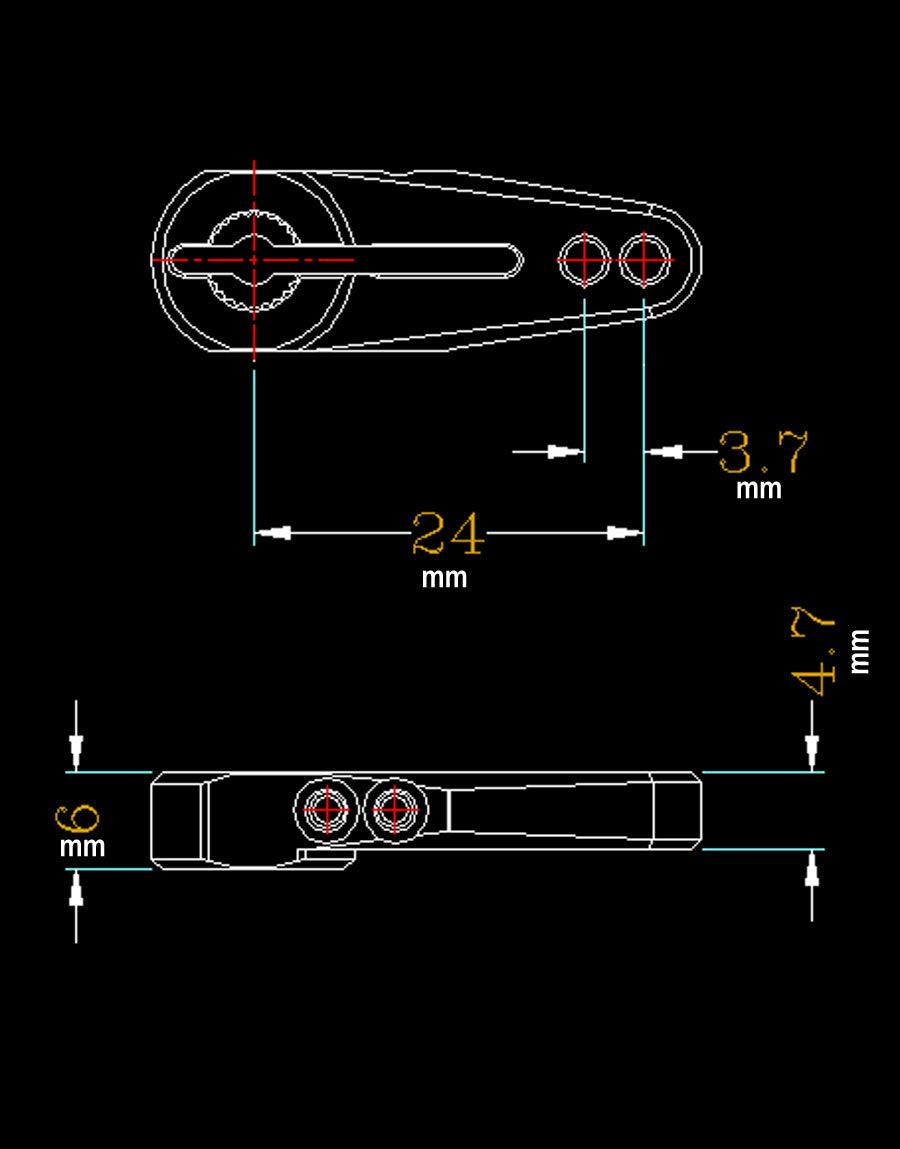 Powerhobby 25T Aluminum Clamping Servo Horn GunMetal