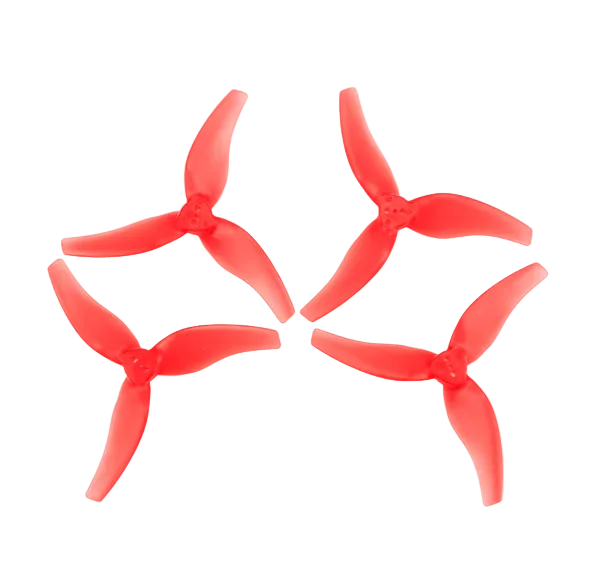 Hélices de repuesto para dron FPV de tres palas Emax Avia 3630-3/3,6" con eje en T (paquete de 4) - Rojo