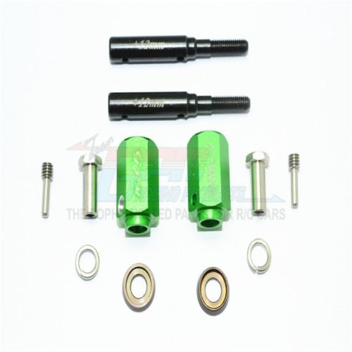 GPM TRX4017/+12GS HARDEN STEEL EXTENDED LENGTH F/R STUB AXLE+17MM HEX 1/10:TRX4