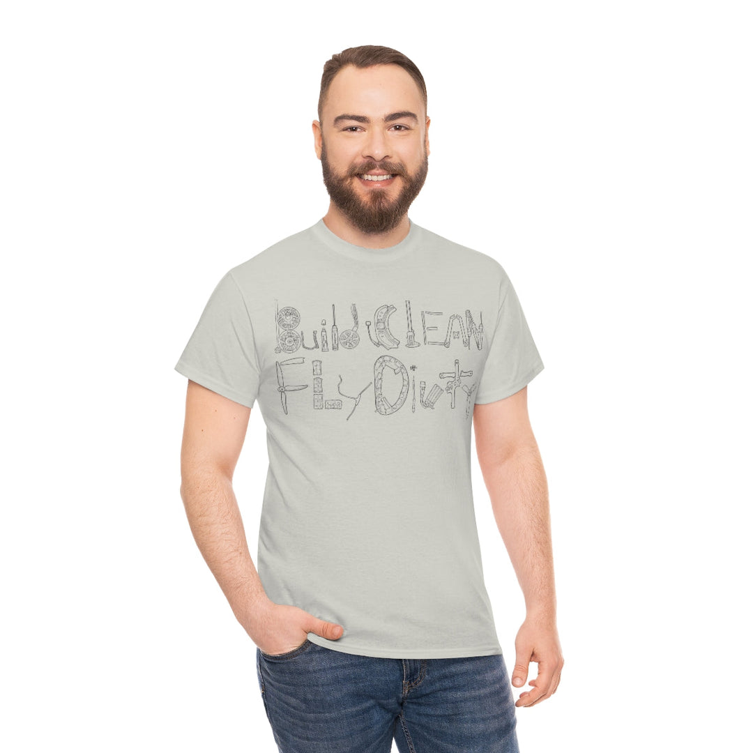 Build Clean Fly Dirty T-Shirt - Black Logo