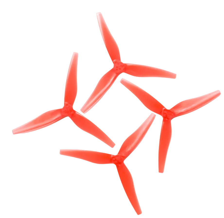 Hélices de repuesto para drones FPV de tres palas Emax Avia Ultralight 5030-3/5" (paquete de 4), color rojo