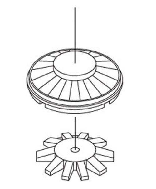 Athearn ATH31002 HO Scale Fans Set 36" Button Top/CF7 (3)