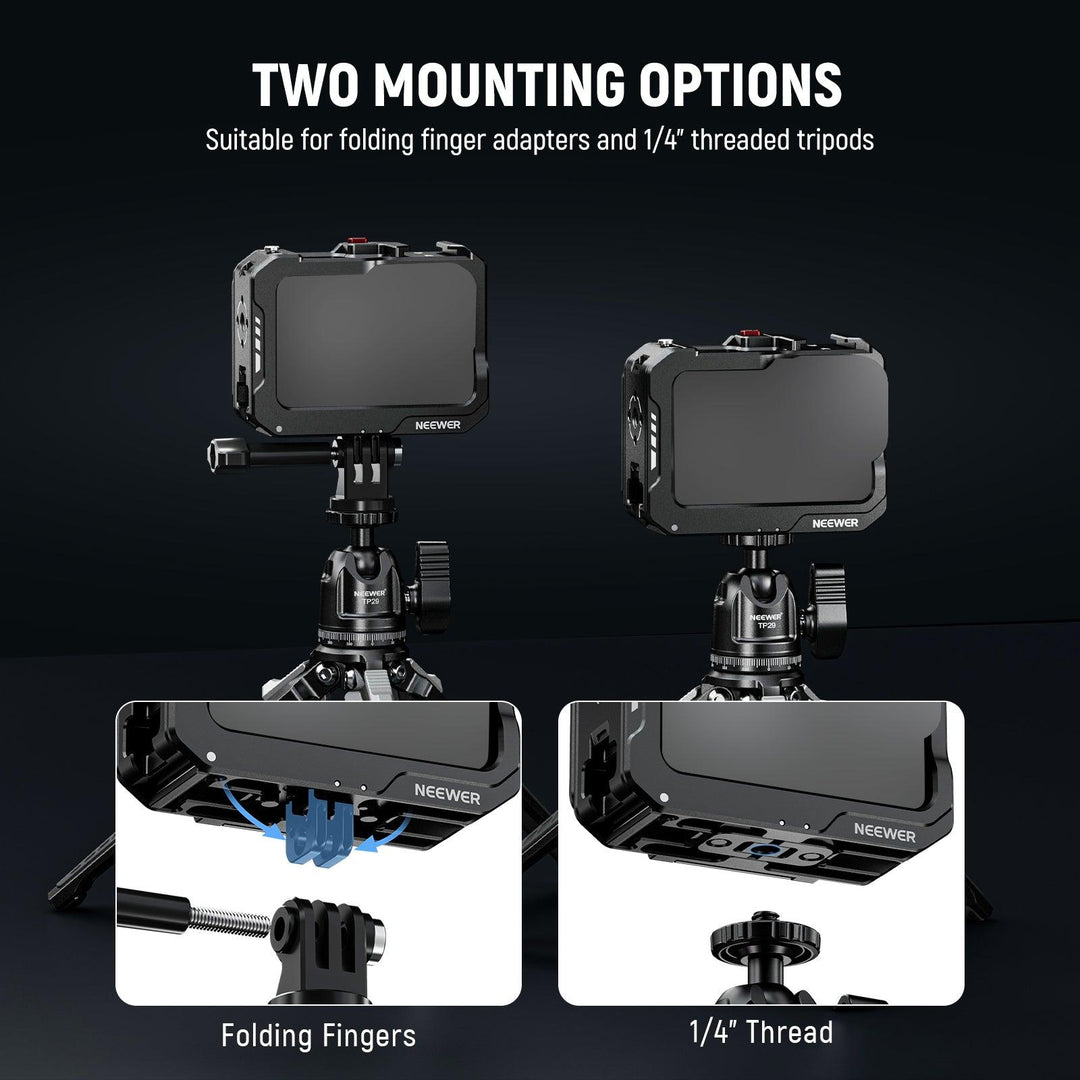 NEEWER AC008 Metal Video Rig Cage Compatible with GoPro Hero 12 11 10 9