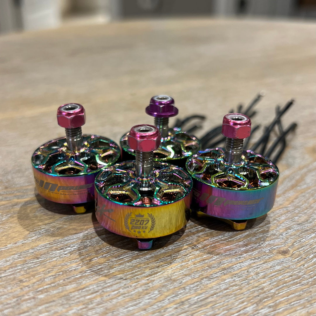 (PRE-OWNED) 4x RCinPOWER GTS V4 2207 2100KV MCK Edition Motor