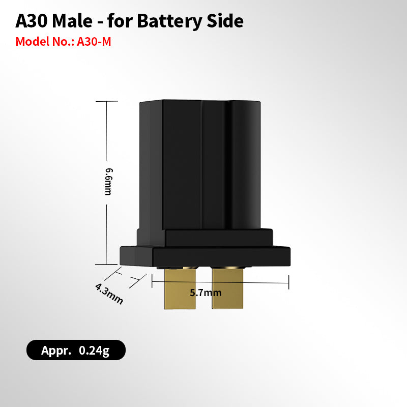 GNB A30 Male & Female Connector without Cable -5pcs in 1 bag