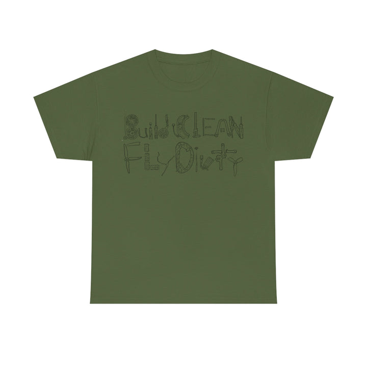 Build Clean Fly Dirty T-Shirt - Black Logo