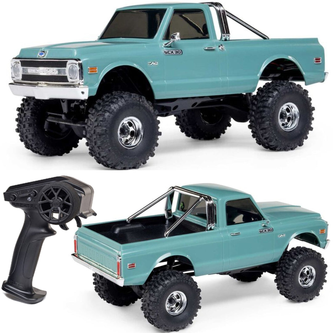 Axial SCX30 Chevrolet K10 Teal 1/30 Rock Crawler (Battery & Charger Included)