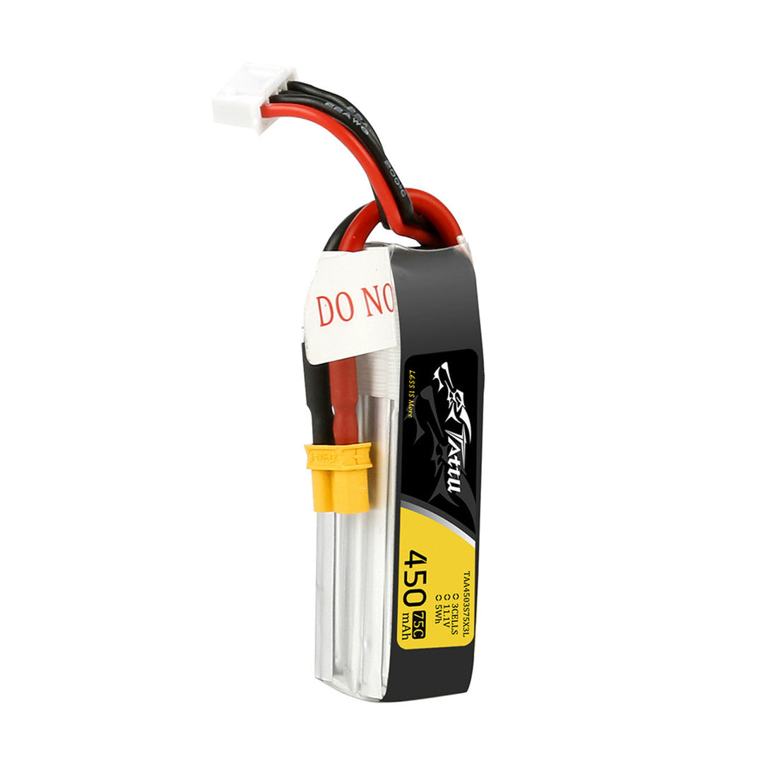 Tattu 450mAh 3S 75C 11.1V LiPo Battery Pack With XT30 Plug - Long Size