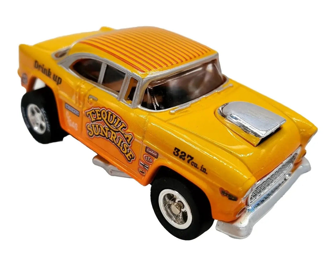Auto World Exclusive 1955 Chevy Bel Air Tequila Sunrise HO Slot Car for AFX