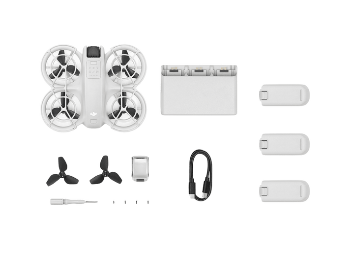 DJI Neo Combo Palm-Sized 4K Stabilized Video Drone with 3 Batteries (Open Box)